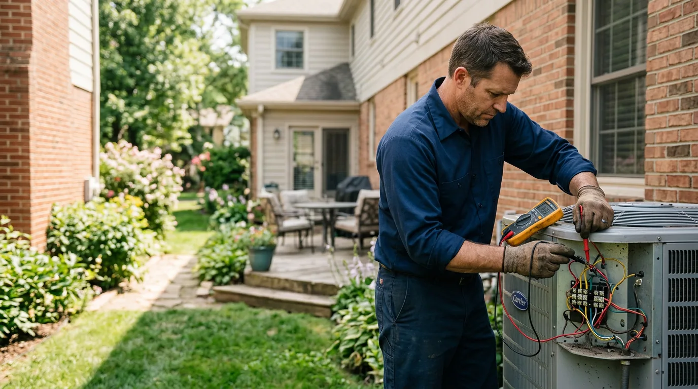 HVAC technician working near Linton, ND